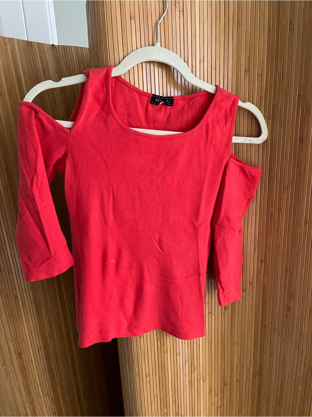 Kookai Cold-Shoulder Red Women's Top S
